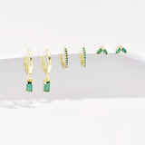 Fiorenza Viridelle Earrings emerald | Gold