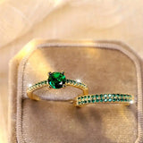 Serena Emerald Duo Ring emerald | Gold