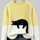 Emily | Damesweatshirt med katteprint