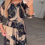 Mathilde- Chiffonkjole med print