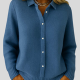Elena – Elegant Klassisk Cardigan Med Blød Strik